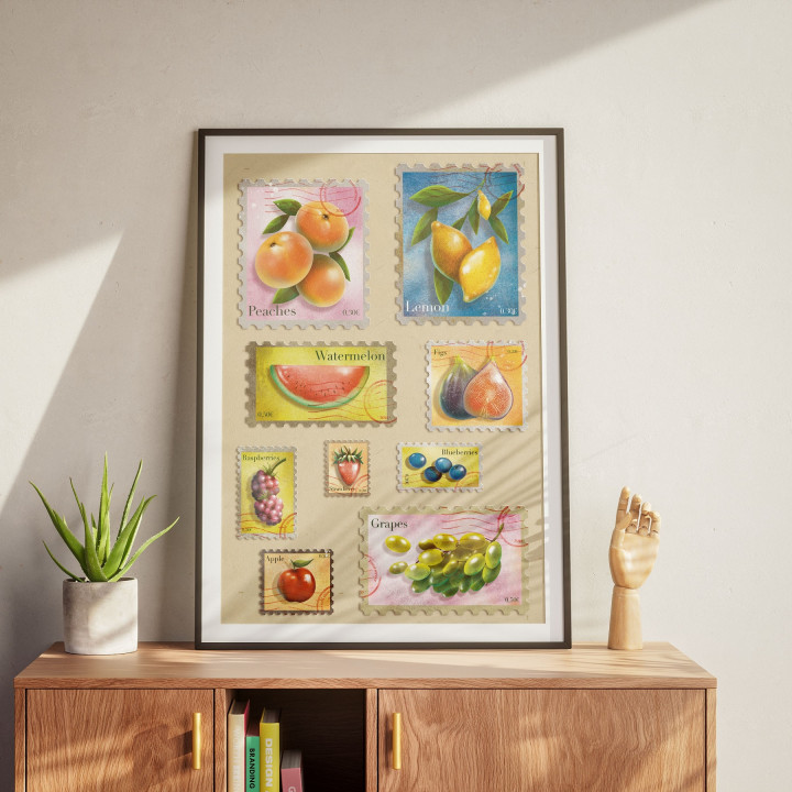 Fruit Postage Stamps