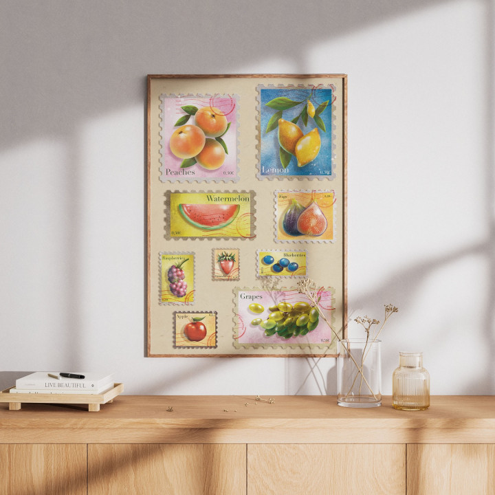 Fruit Postage Stamps