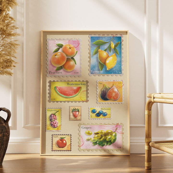 Fruit Postage Stamps