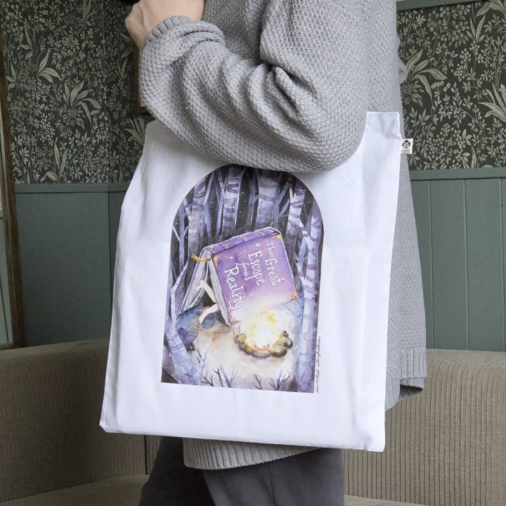 Bag with original illustration "A Nice Escape"