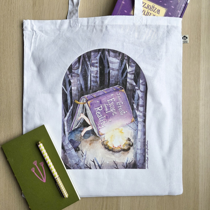Bag with original illustration "A Nice Escape"