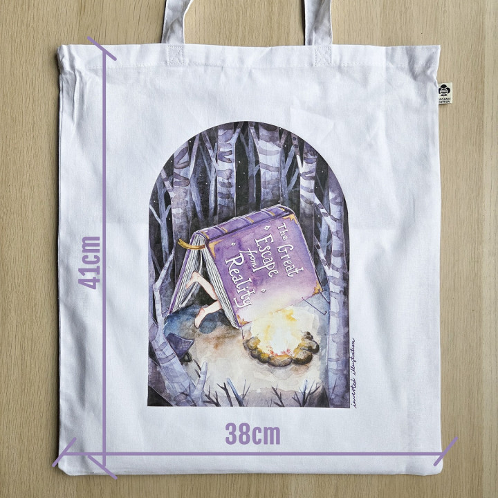 Bag with original illustration "A Nice Escape"