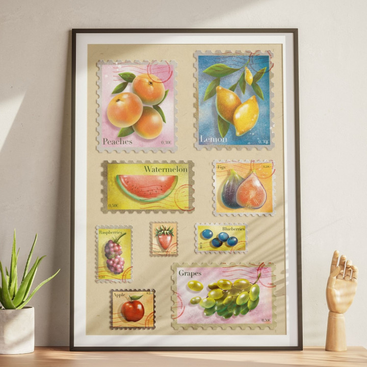 Fruit Postage Stamps